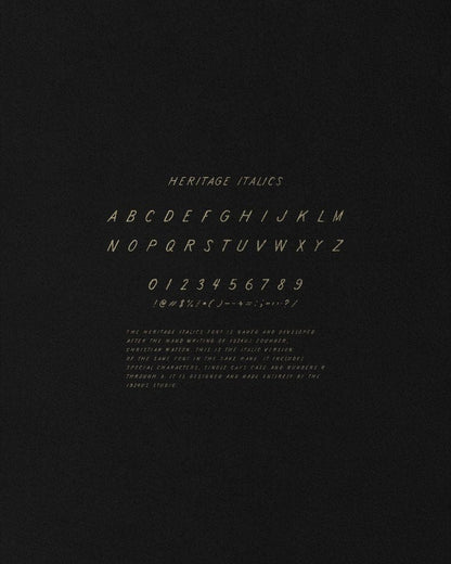 Heritage Font Italic by 1924us