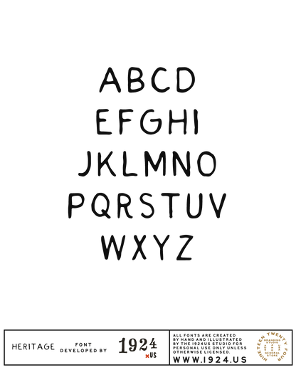 Heritage Font Regular by 1924us