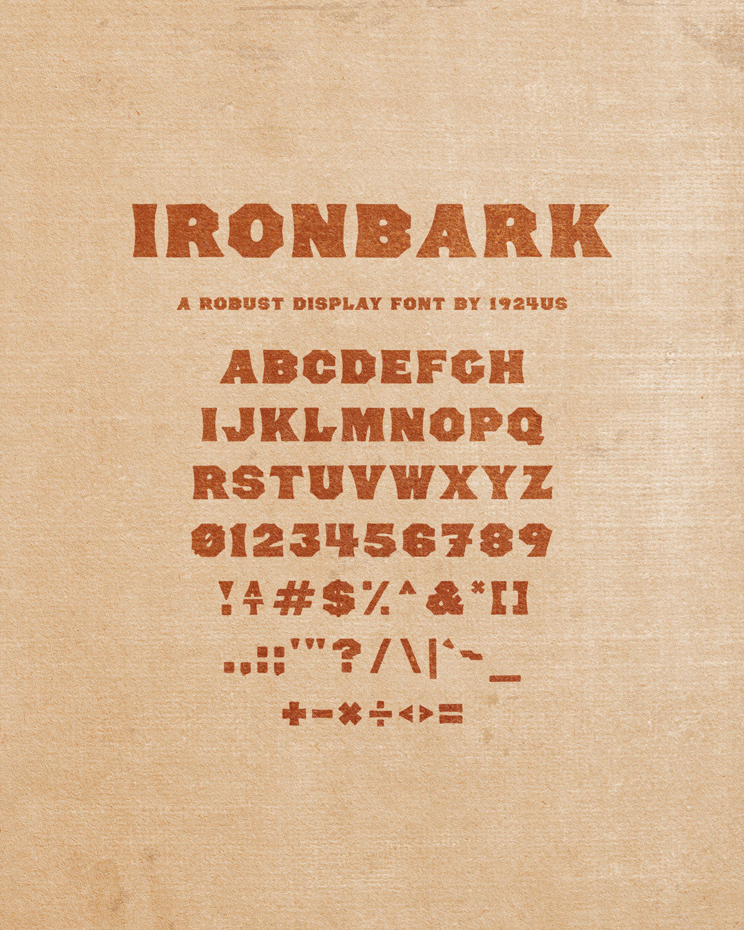 Ironbark 字体，1924us 