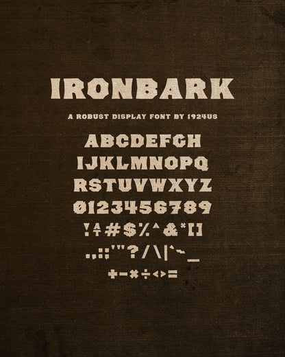 Ironbark 字体，1924us 