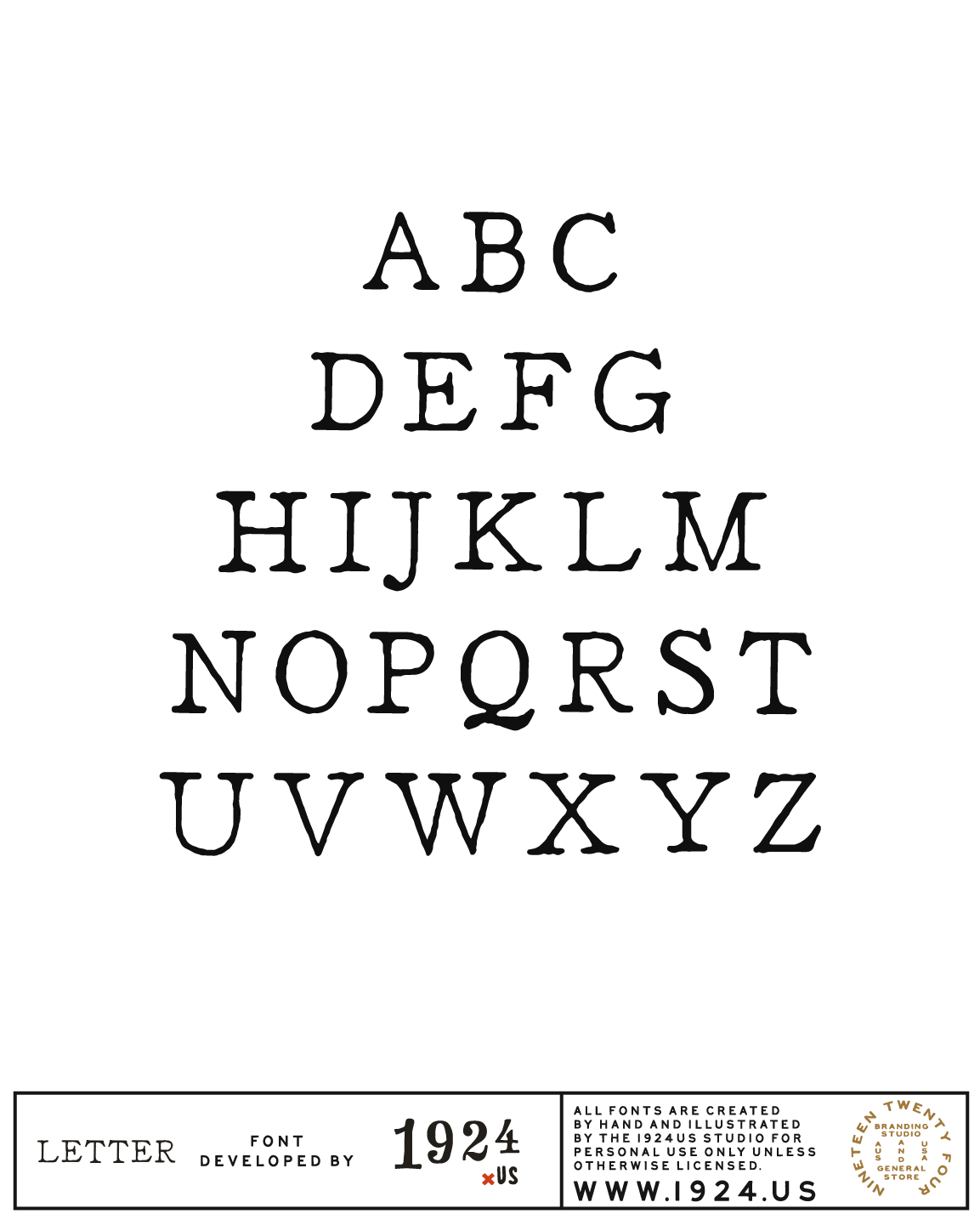 Letter font by 1924us