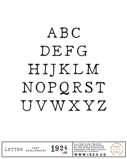 Letter font by 1924us