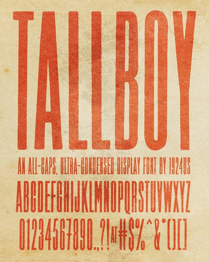 Personal Tallboy Font by 1924us