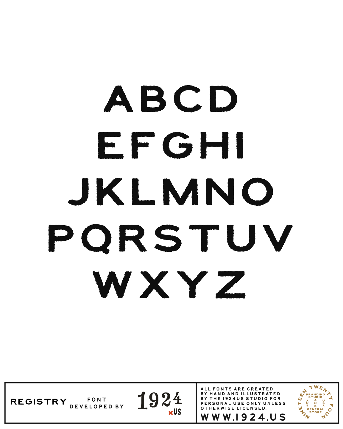 Registry Font by 1924us