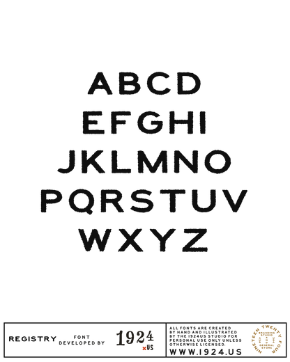 Registry Font by 1924us