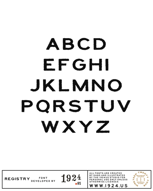 Registry Font by 1924us