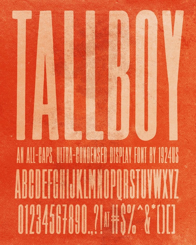 Tallboy Font by 1924us