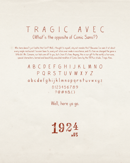 Tragic Avec Font by 1924us