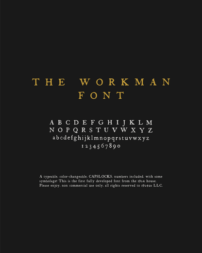 Workman Font by 1924us