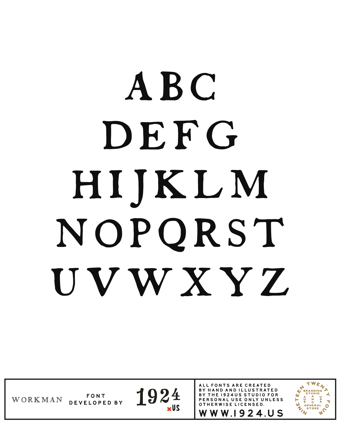 Workman Font by 1924us