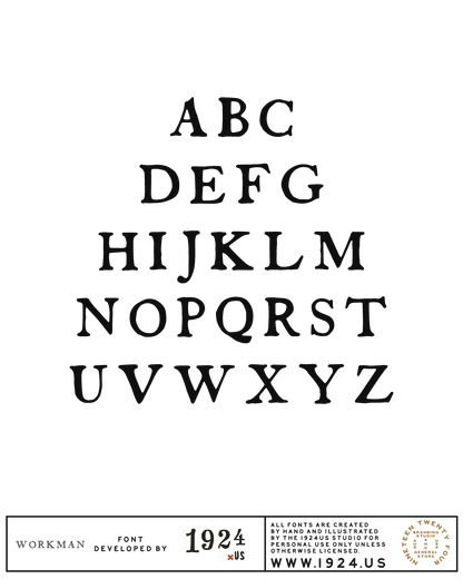 Workman Font by 1924us